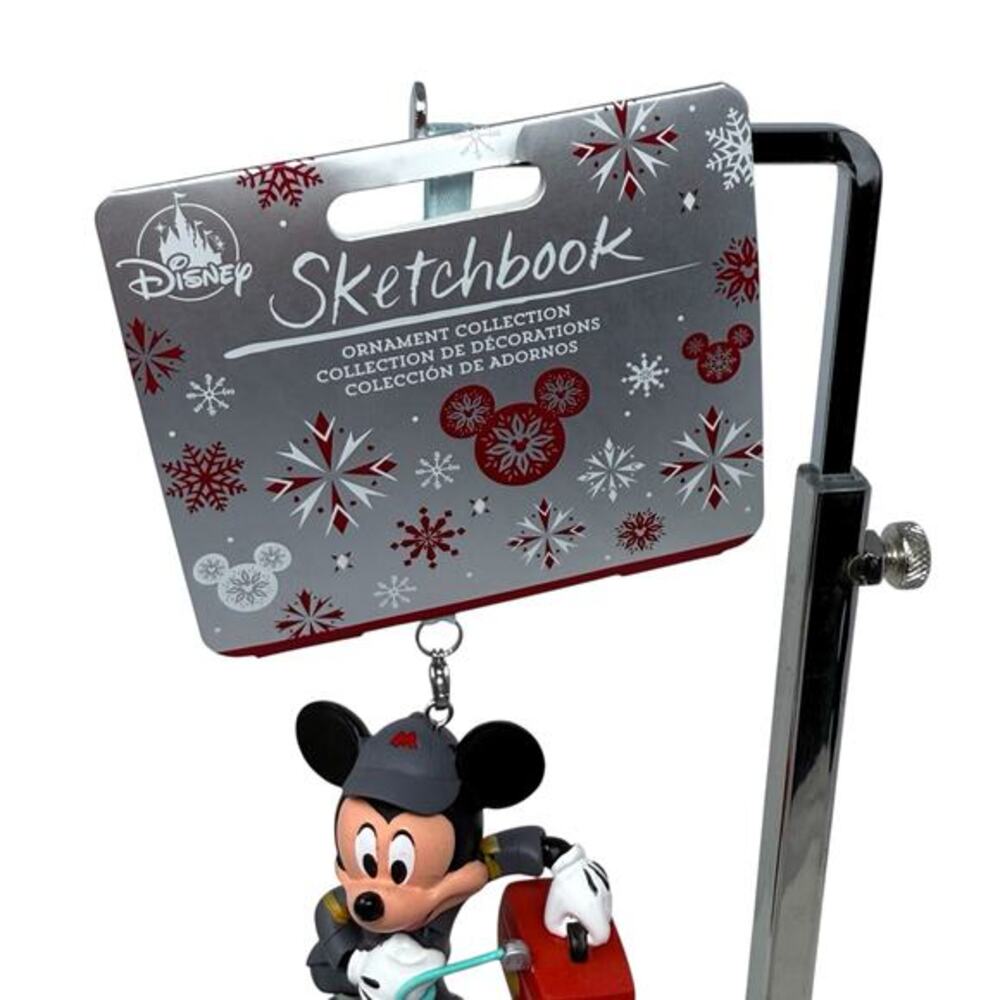 Disney Sketchbook Ornament Collection Mickey Mouse Mechanic With Lunch Box NEW - Picture 2 of 8
